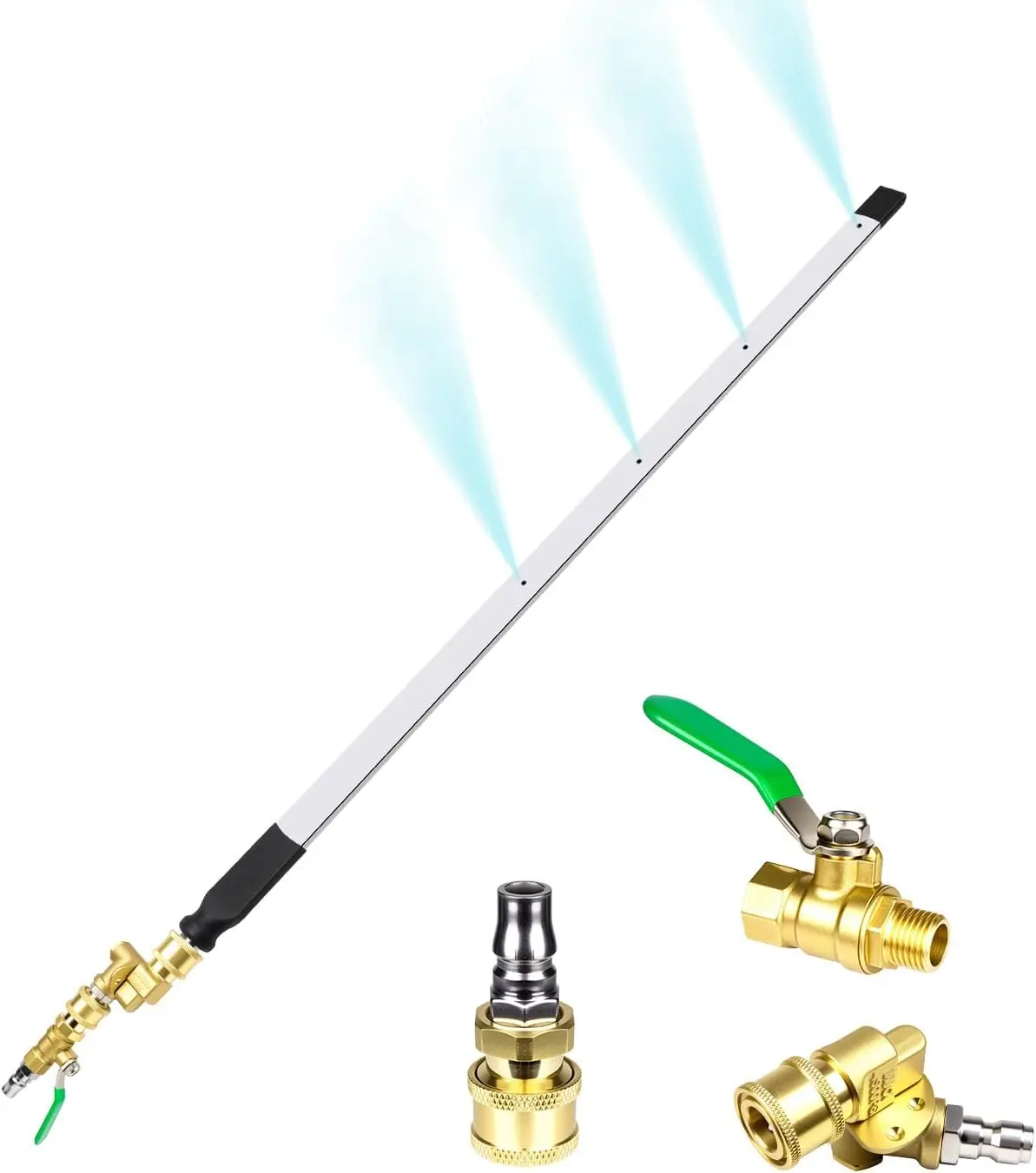 

24-дюймовая чистящая палочка радиатора, 4500 фунтов на квадратный дюйм, портативная мойка высокого давления с 3 быстрым соединением, двойное использование воды/воздуха