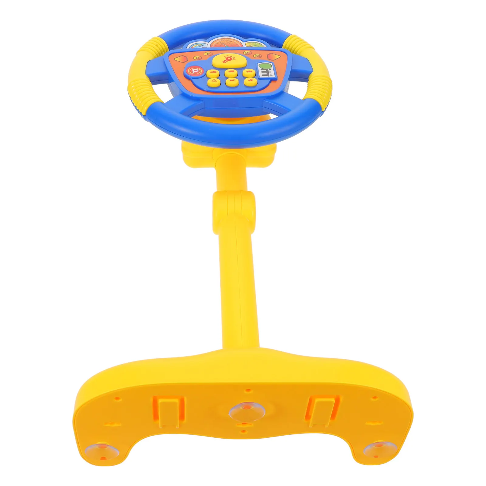 

Kids Steering Wheel Pretend Play Simulation Electronic Music Driving Simulator Floor Stand Silent Interactive Driving Learning