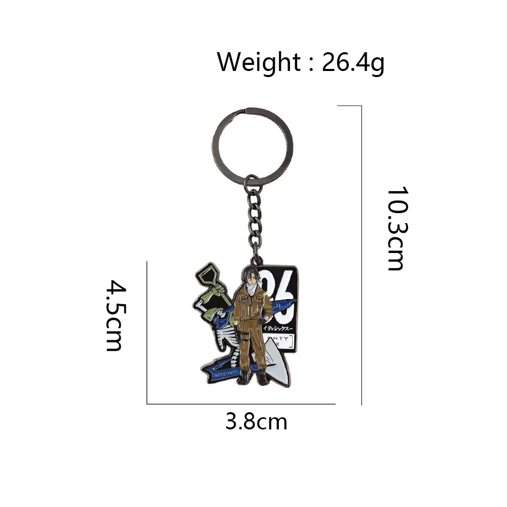 Anime 86 Eighty-Six Schlüsselanhänger Shinei Nouzen Undertaker Metall-Schlüsselring Figur Anhänger Cosplay Zubehör Schmuck für Fans Geschenk – Detail 2
