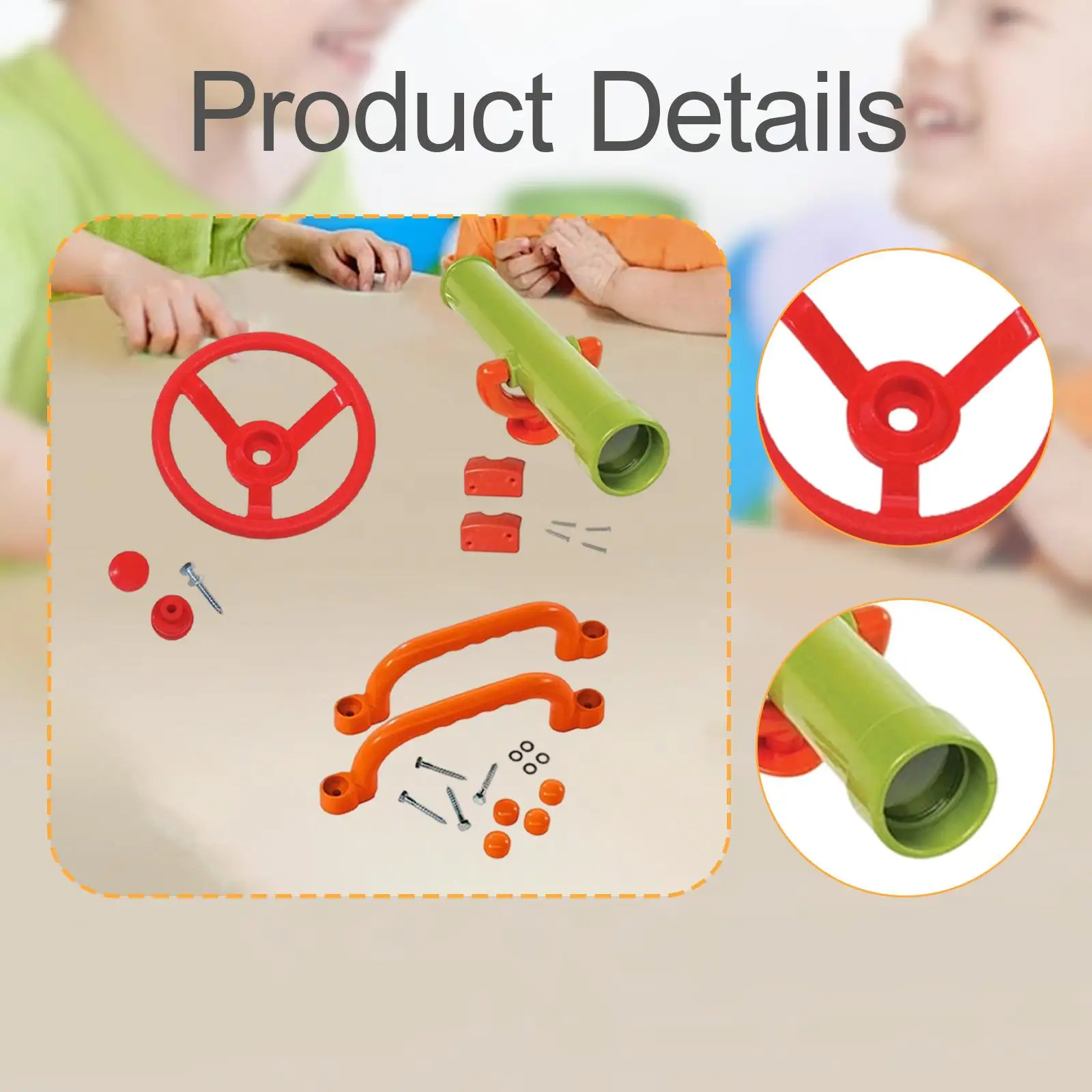 

Kids Playground Accessories Set Lightweight Amusement Parts,Games Toy,Attachments Playground Equipment Set Outdoor Playset