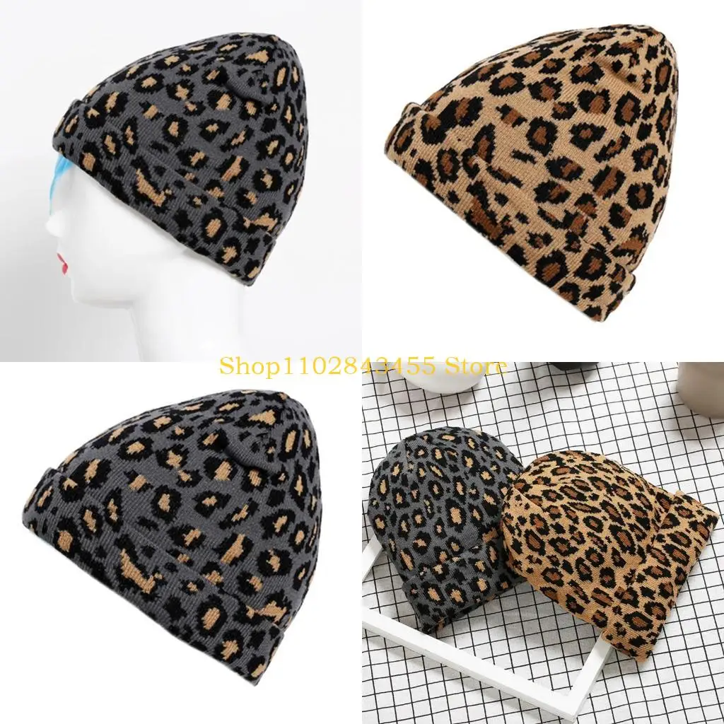 49mc-all-match-leopard-print-beanie-hat-fashion-knitted-hat-thermal-wool-hat-daily-wear-unisex-windproof-for-halloween-party