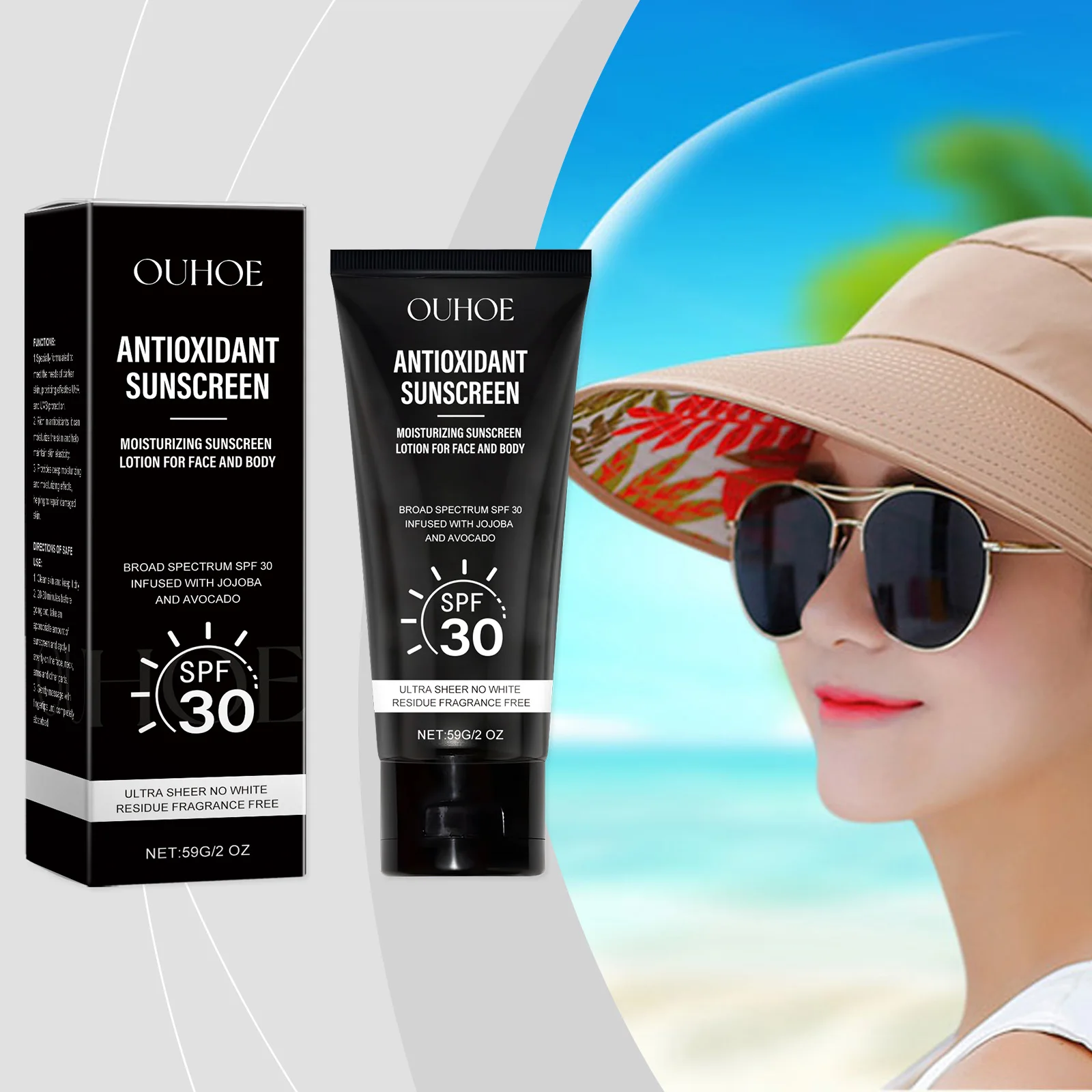 

Face and Body Protective Cream Summer Shield Body Sunscreen - Protects Skin From UV Rays Dryness and Pollution with Antioxidant