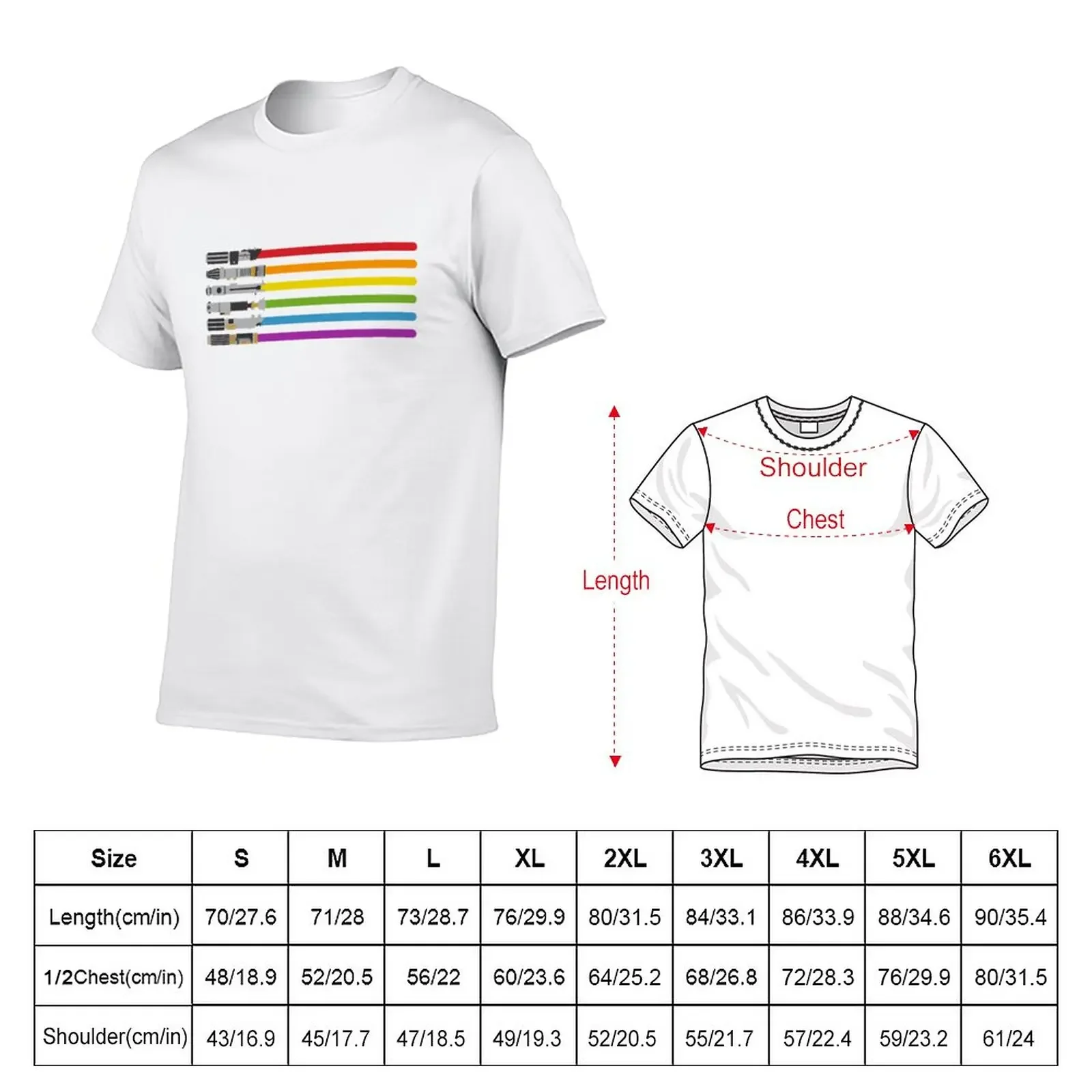 New Arc-en-ciel au sabre laser T-Shirt blue archive street wear basketball graphic tees men t shirt