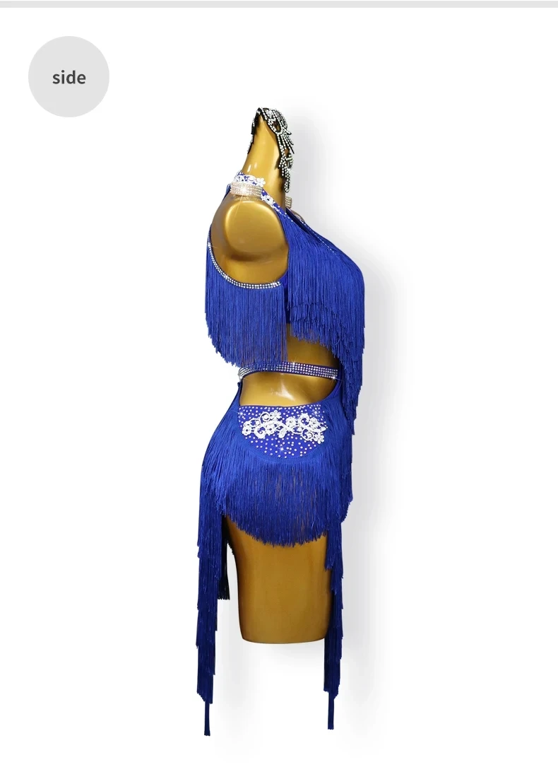 2026 Lateinamerikanischer Tanzanzug, Fransenkleider, Tanzbekleidung, Wettbewerbskleidung für Mädchen, Sexy Damen-Ballkleid, Kabarett-Performance, Sport-Bühnenrock – Detail 9