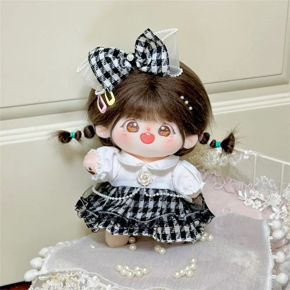 Roupa de substituição 20cm algodão boneca roupas vestido princesa saia doce boneca de pelúcia terno mudando brinquedo acessórios