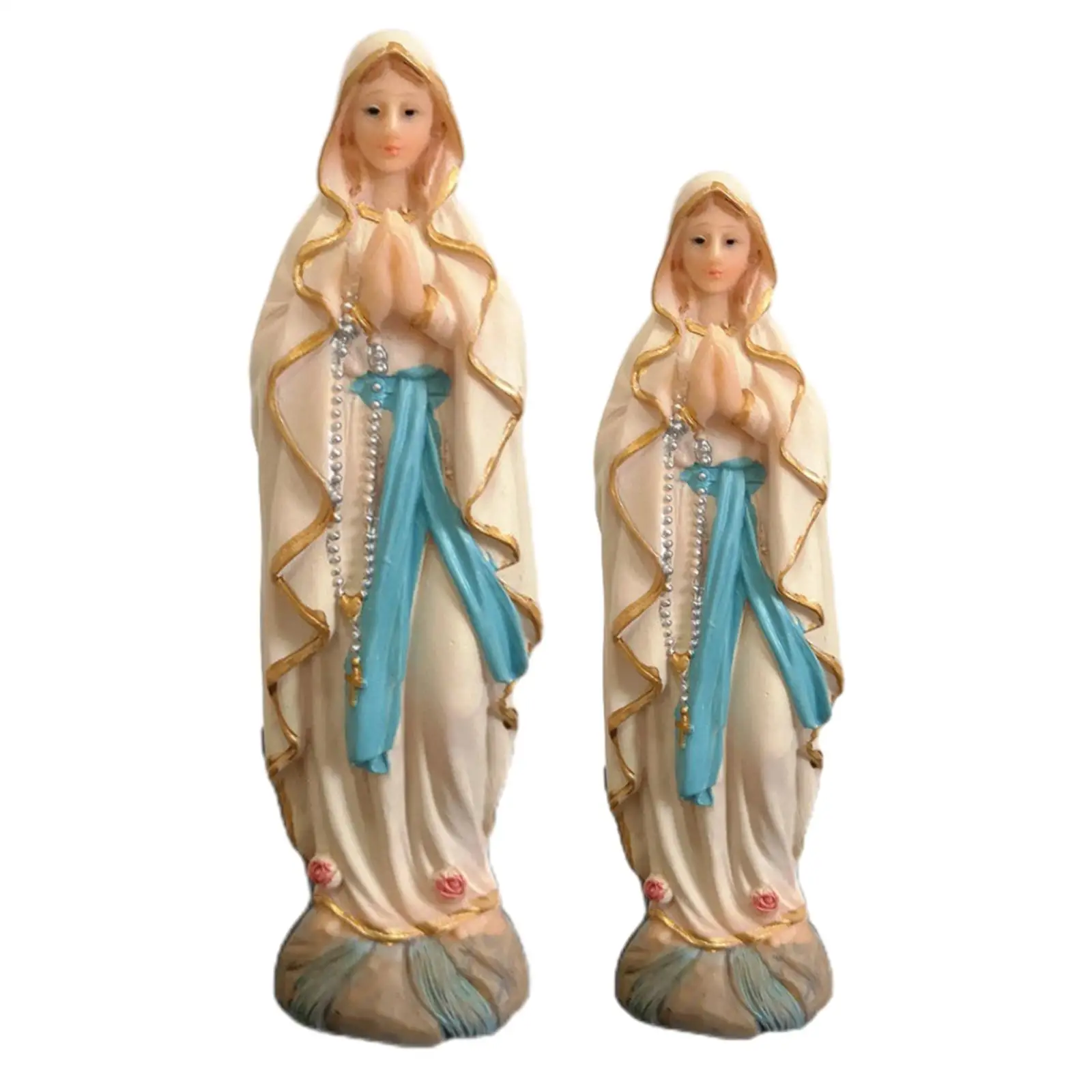 Virgin Mary Statue Lady of Luther Figurine for Bedroom Living Room