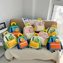 Kindergarten Lightweight Student Schoolbag Trendy Color Matching Kids Backpack Cartoon Cute Boy and Girl Backpack