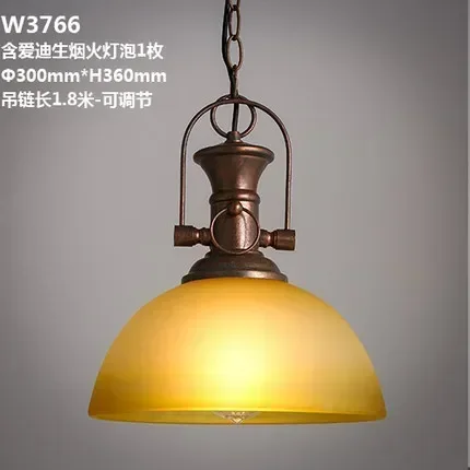 kc creative restaurant lighting retro loft industrial single-head crystal glass coffee bar lights