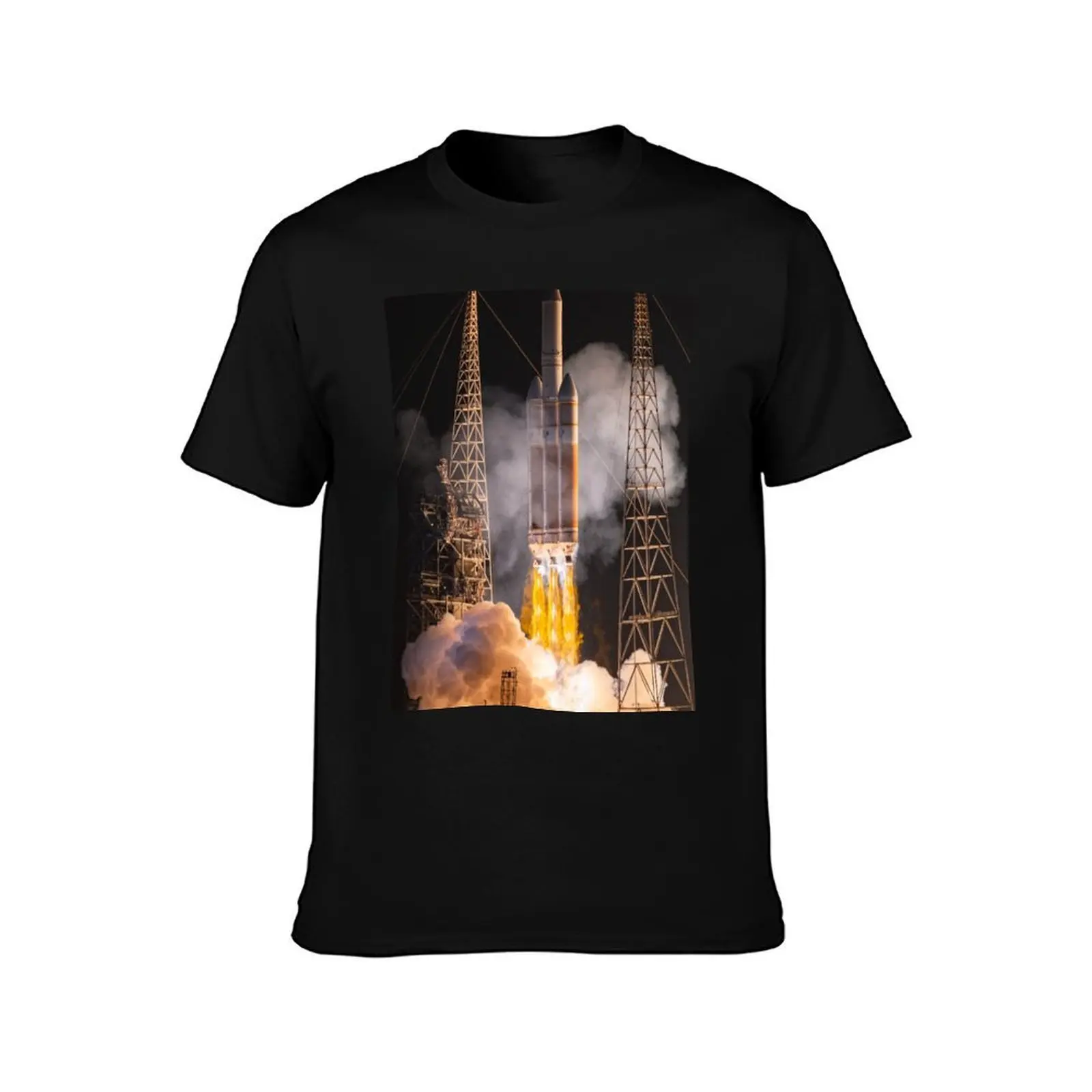 NROL-44 Launch T-Shirt, Summer Casual Cotton Tee, Oversized Streetwear Tops, Vintage Graphic Print, Loose Fit Short Sleeve