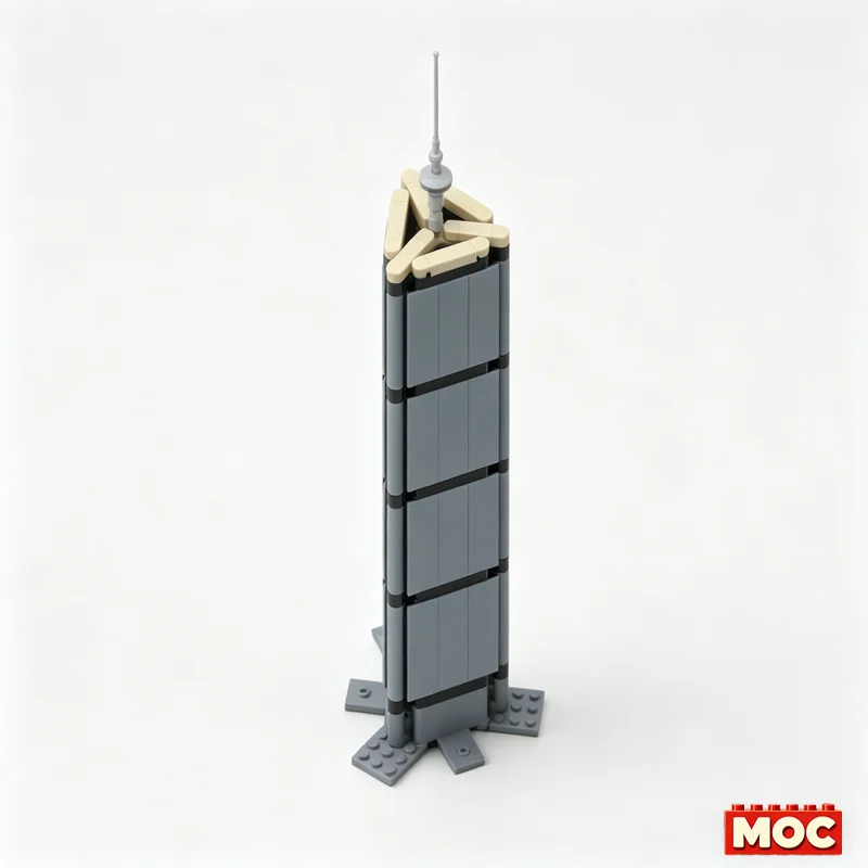 643Pcs John Maryon Tower Custom Building Blocks Modern Skyscraper Model Educational Assembly Toy For Collectors Christmas Gift