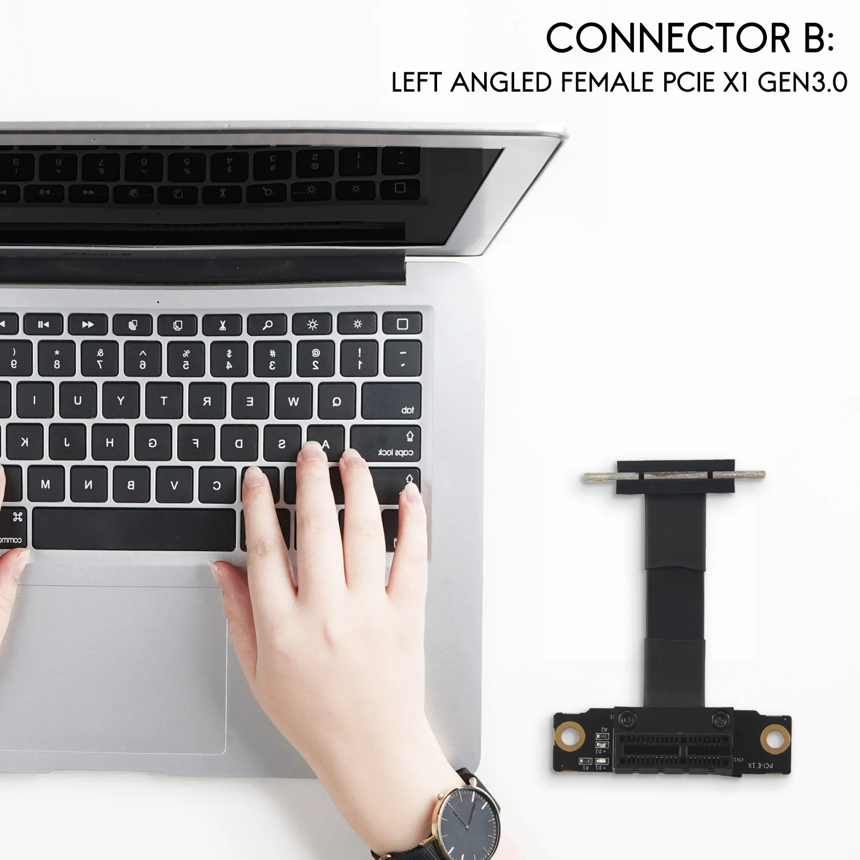 Câble Riser PCIE X1 double câble d'extension Pcie 3.0 X1 à X1 à Angle droit de 90 degrés 8Gbps PCI Express 1X Riser Card-N35R