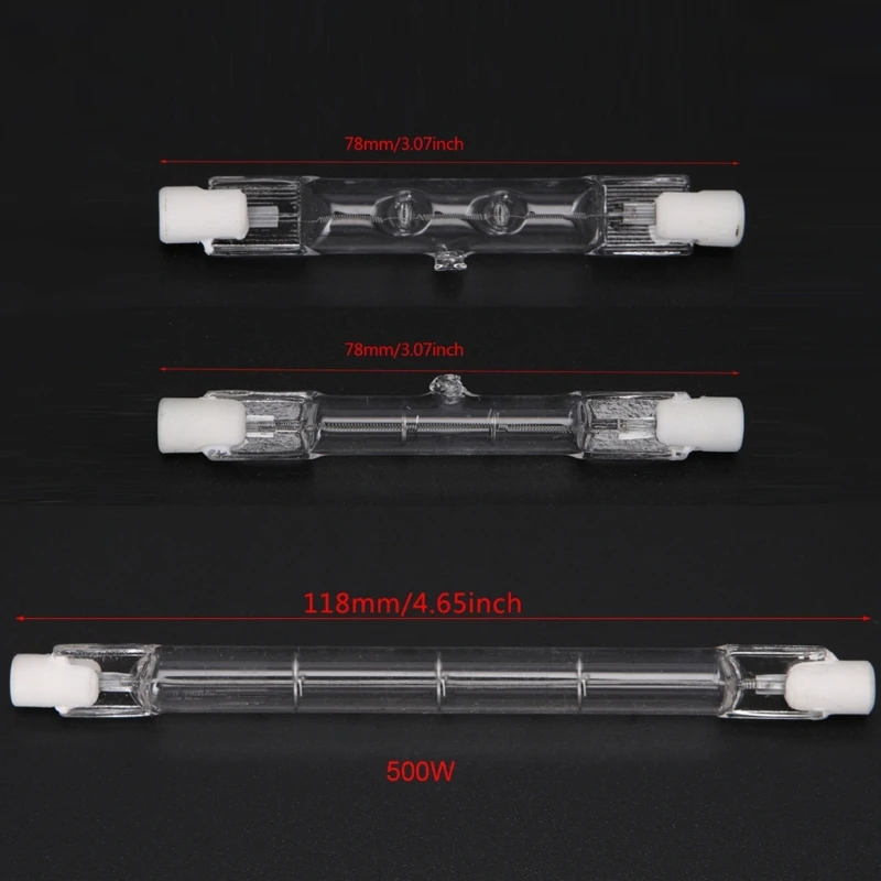 R7S Halogen Linear Light Bulb 100W/150W/500W 78mm/118mm Double Ended  220-240V