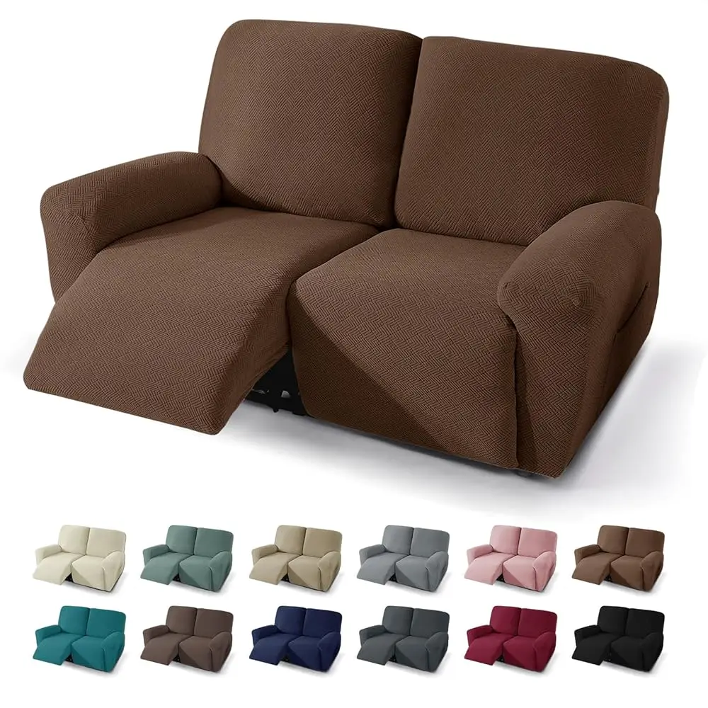 

Комплект из 4 чехлов для дивана-реклайнера: эластичные чехлы для диванов-реклайнеров с эластичным низом, жаккардовые, облегающие