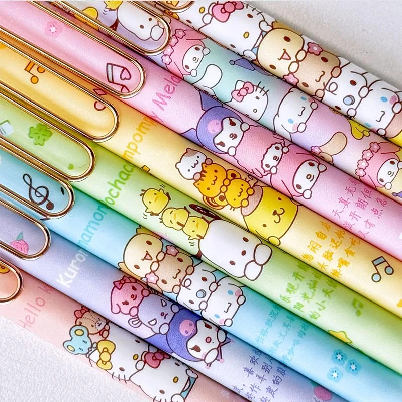 Imagem -05 - Sanrio Kawaii Animal Press Gel Pen Tinta Preta Bonito Canetas Neutras Brinde Promocional Escritório Material Escolar 0.5 mm 24 Pcs por Lote