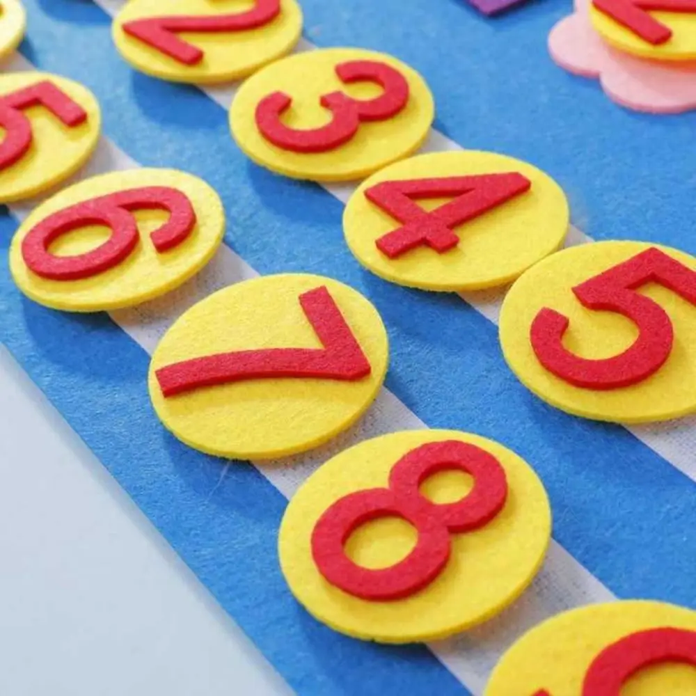 Juguetes educativos creativos de números de dedo de fieltro Montessori DIY tablero de aprendizaje de dedo matemáticas simples juguetes de matemáticas para contar para niños