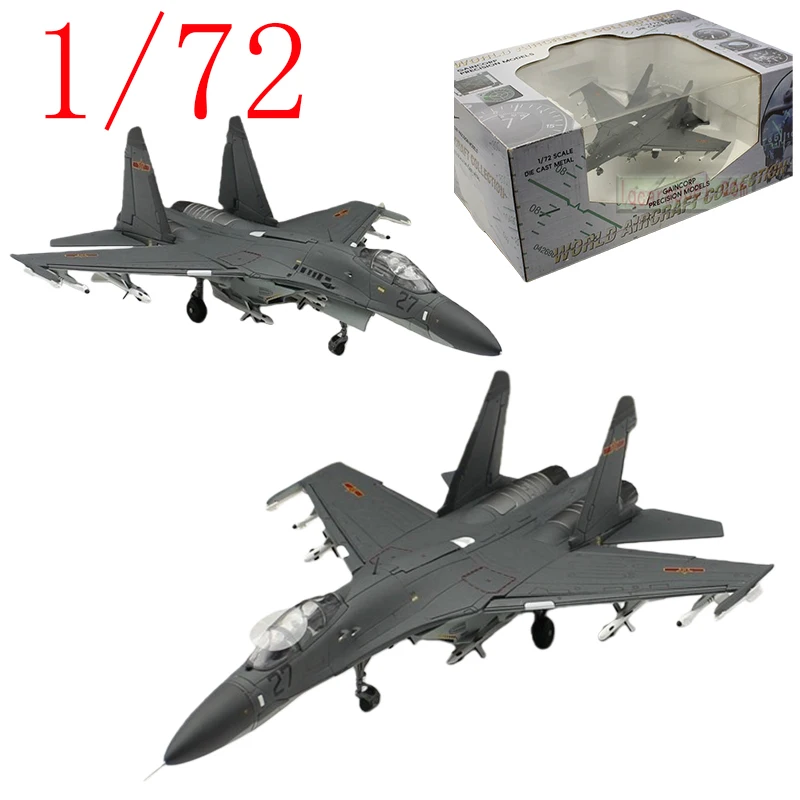 

Литая под давлением масштаб 1/72, русская модель истребителя Су-27, модель военного самолета из сплава, игровая модель, дисплей и коллекционный орнамент