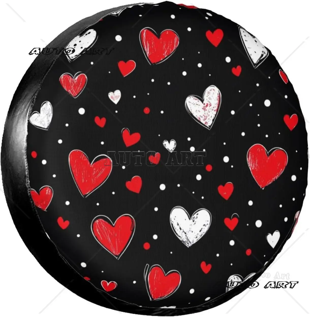 

Valentines Day Spare Tire Cover for Trailer Truck Camper Love Heart Wheel Protectors Universal Fit Travel Outdoor Gifts