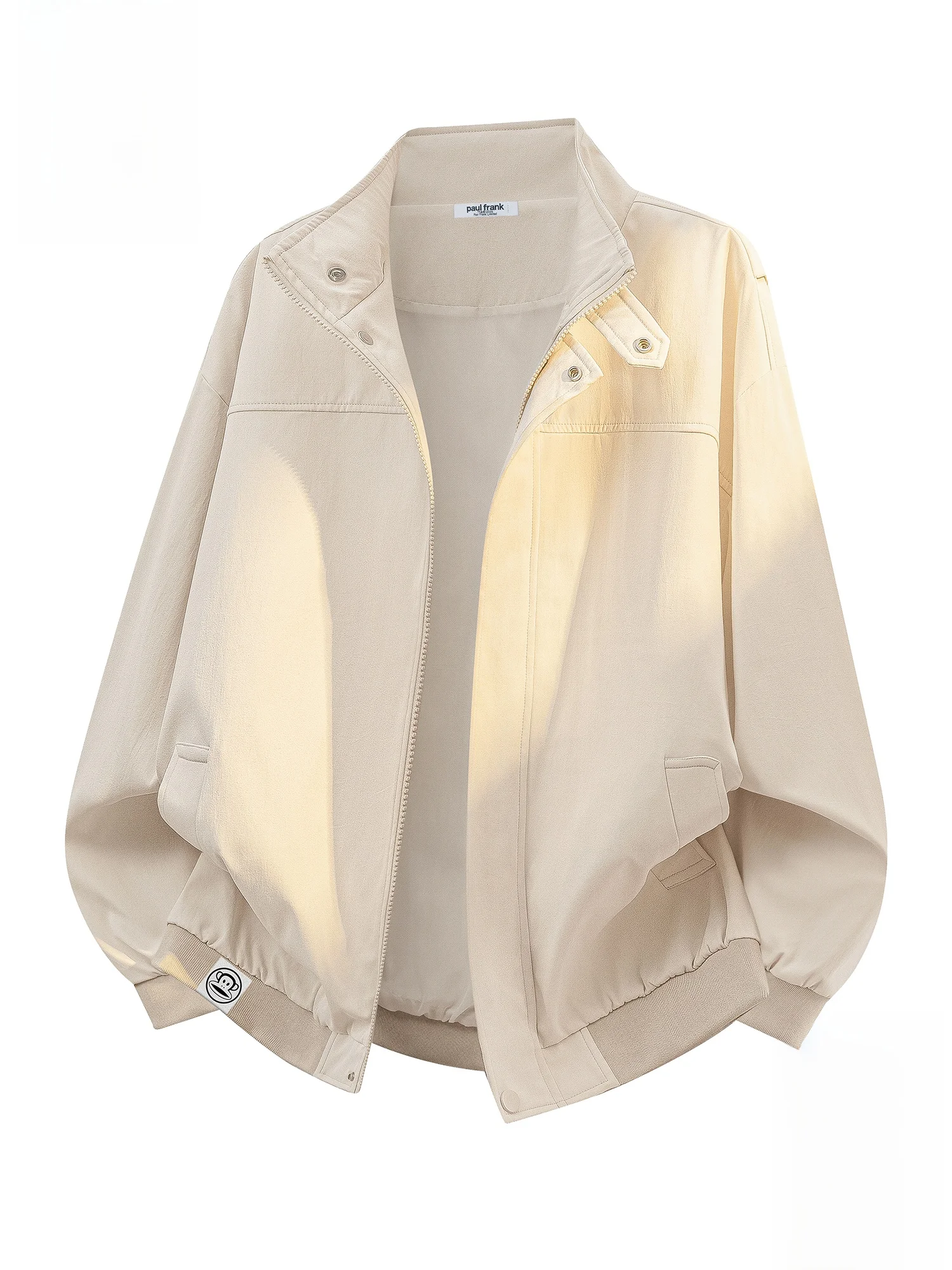 

PaulFrank American Splicing Workwear Stand Collar Jaet Men's Spring Trend Casual Loose Outerwear Polyester Fiber Long Sv...