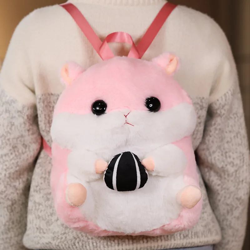 Multifunctional Hamster Hand Warmer Children's Holiday Backpack Characters Role Play Toy Mini School Bag Cartoon Girl Boy Gifts