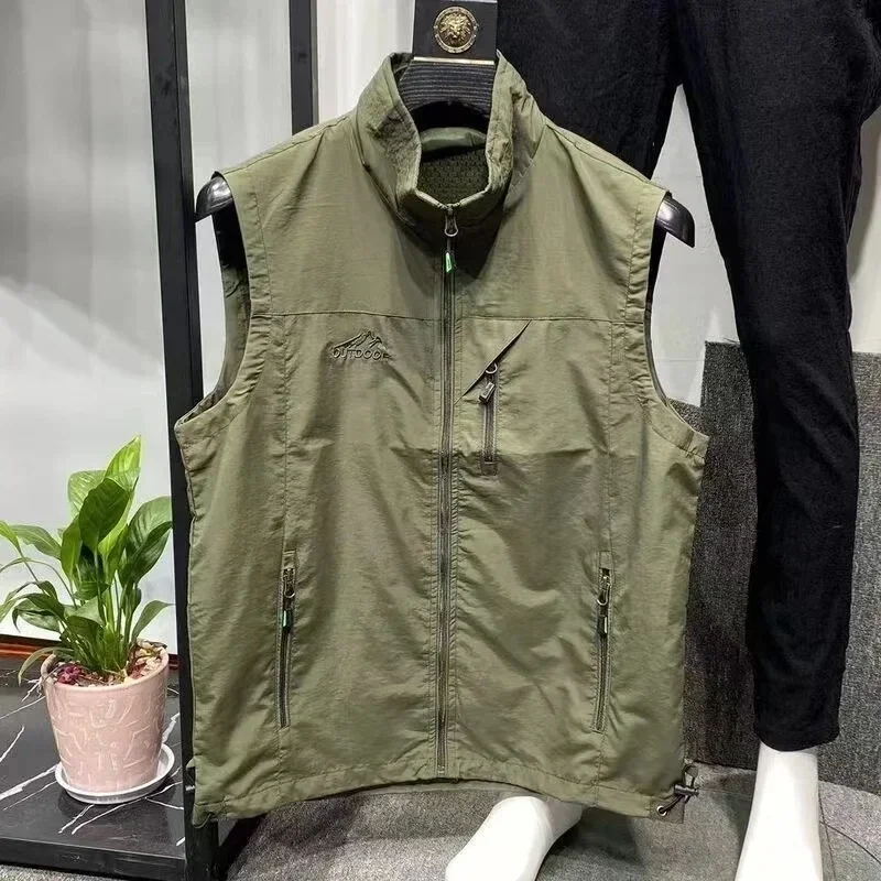 Men's retro loose outdoor versatile casual jacket vest wearing vest, fashionable trendy brand mountain functional style