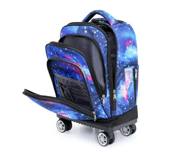 school rolling backpack for boys Rolling Backpack for girls Travel Luggage Trolley Bags  4 Wheels Laptop Backpack on wheels