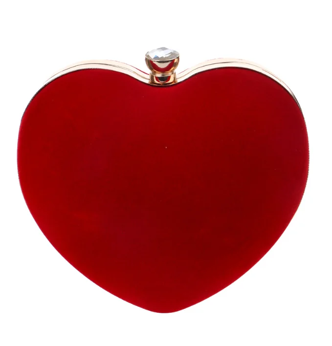 Exquisite herzförmige Abendtasche, modisches, vielseitiges Accessoire für Hochzeitskleider, elegante Handtasche für Tanzpartys, grenzübergreifend. – Detail 3