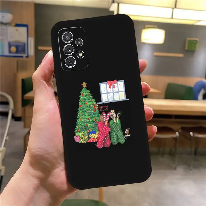 Christmas Sleigh Elk Snowman Tree Phone Case For Samsung A01 A02 A12 A10 A11 A33 A20 E C A21 A22 A6 S A7 A8 2018 A2 Core Cover