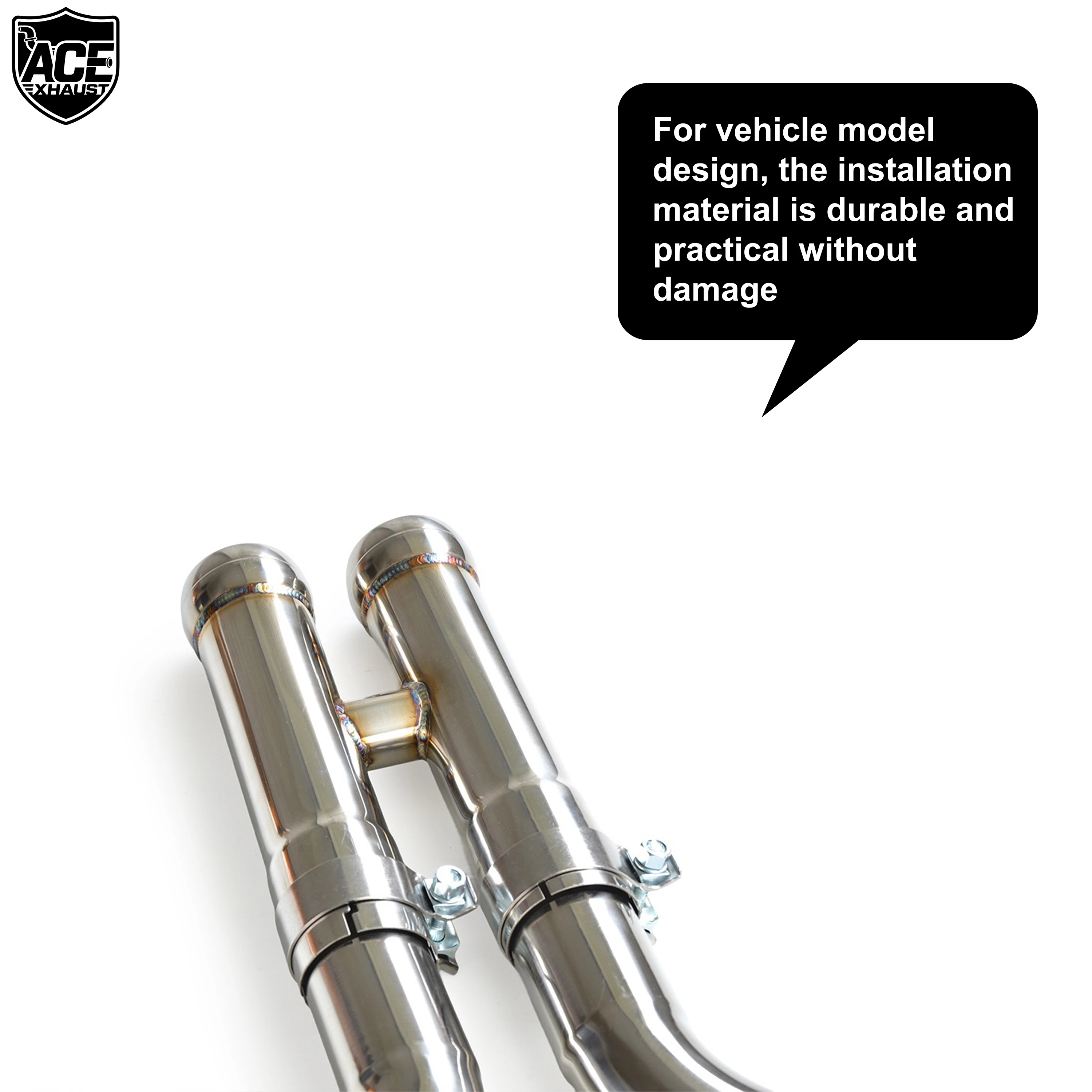 ACE Hochleistungs-Downpipe für Mercedes BENZ AMG S63 W222 5.5T mit Katalysator-Header Auspuffrohr aus SUS304 – Detail 9