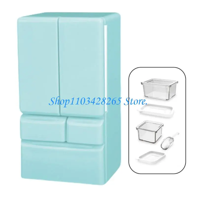 Figurine Miniature réaliste réfrigérateur à Double porte, modèle pour enfants, jeu simulation, maisons poupée, décors