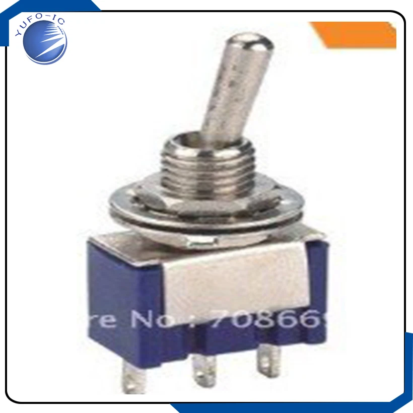 Free Shipping 3-Pin SPDT ON-ON Toggle Switch 6A 125VAC