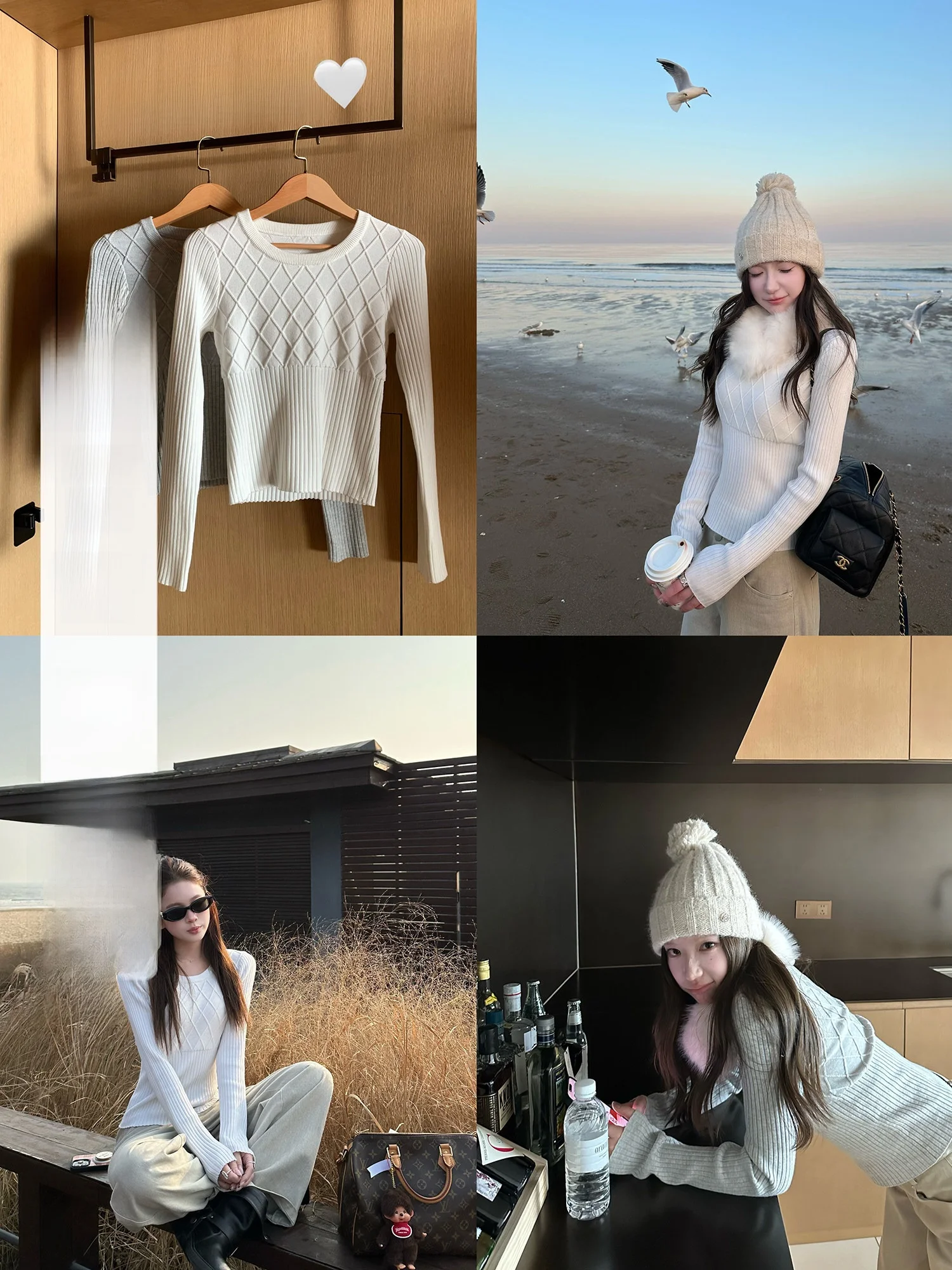 

Goo Goo Eyes Women's Slim Fit Long Sve Knitted Wool Top round Ne Inner Wear Commute Sle Faion Inner Piece