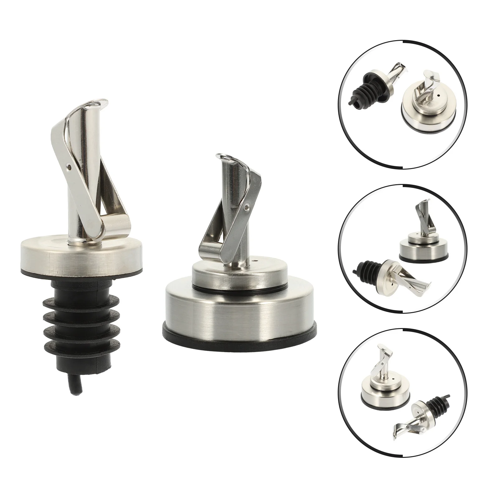 

2Pcs Oil Bottle Stopper Spout Leakproof Oil Pourer Practical Kitchen Supplies Olive Soy Sauce Vinegar Bottle Dispenser