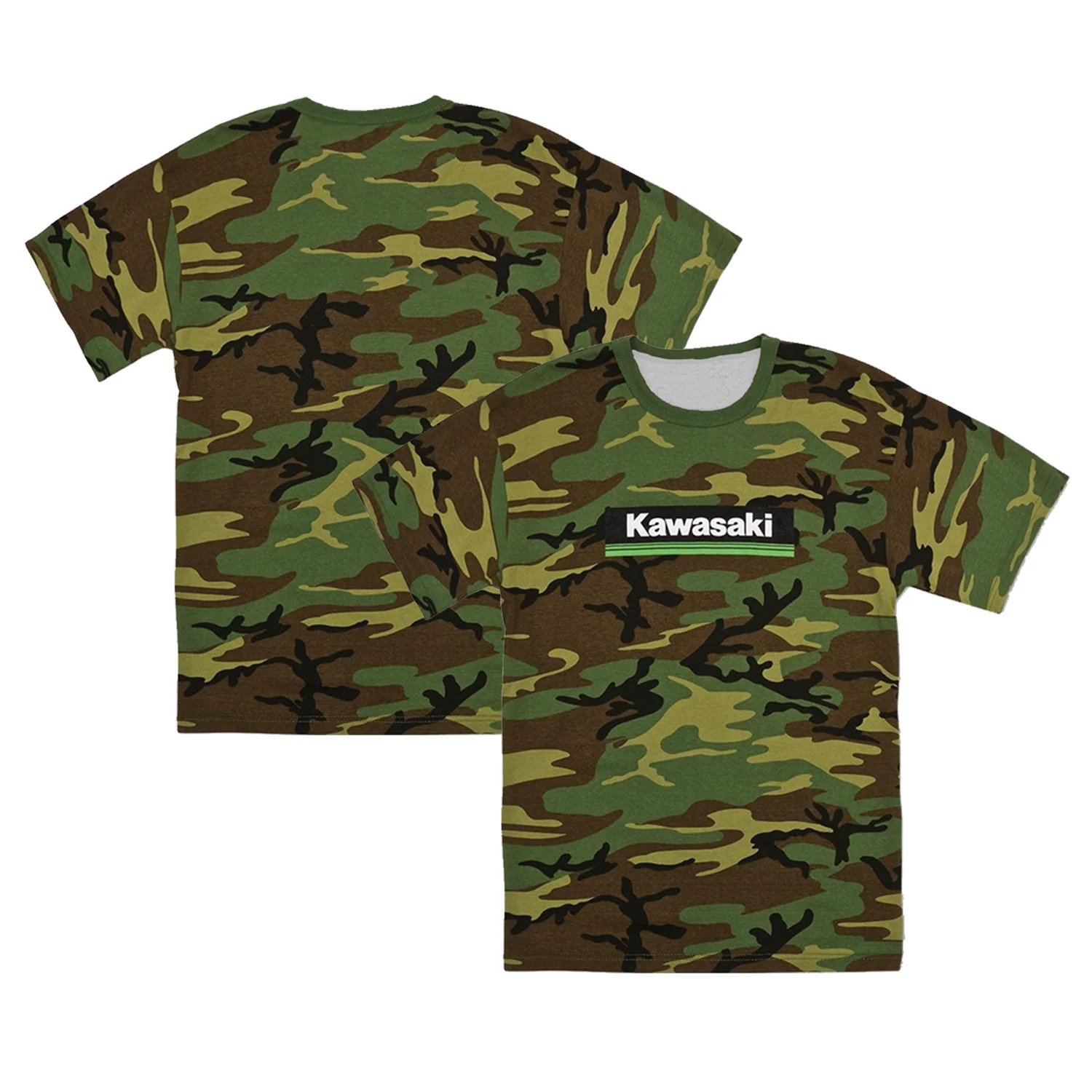 

Summer Men's Round Neck Short Sleeve T-Shirt Simple Leisure Kawasaki Breathable Quick-Drying Comfortable Outdoor Sports Top