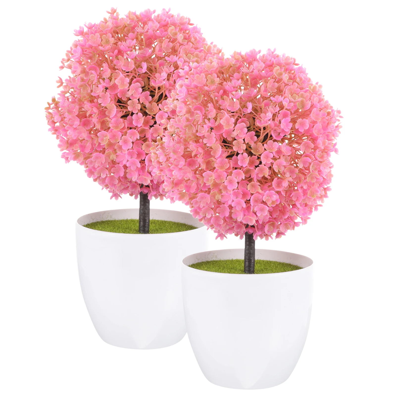 

2pcs Artificial Plant Bonsai Home Decor Fake Plants for Room Realistic Faux Potted Plants Indoor Topiary Trees Artificial