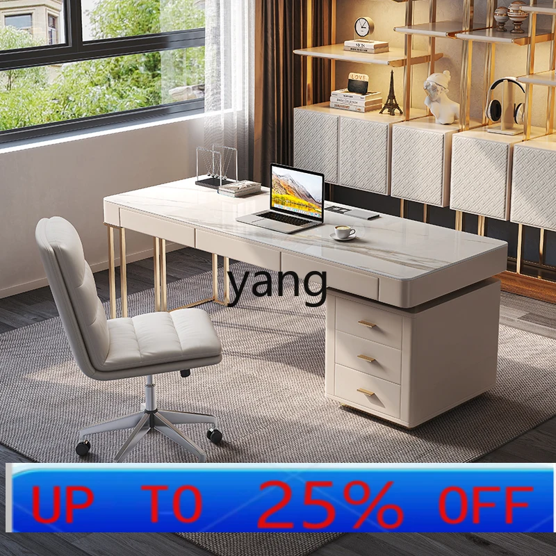 

LH rock slab light luxury desk modern simple office integrated table