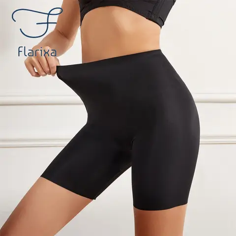 Flarixa Sömlösa Högmidjade Shorts Trosor För Dam Magkontroll Höftlyft Issiden Säkerhetsbyxor Underkläder Boyshorts Boxer 10 best sales säkerhetsbyxor under en kjol - №1