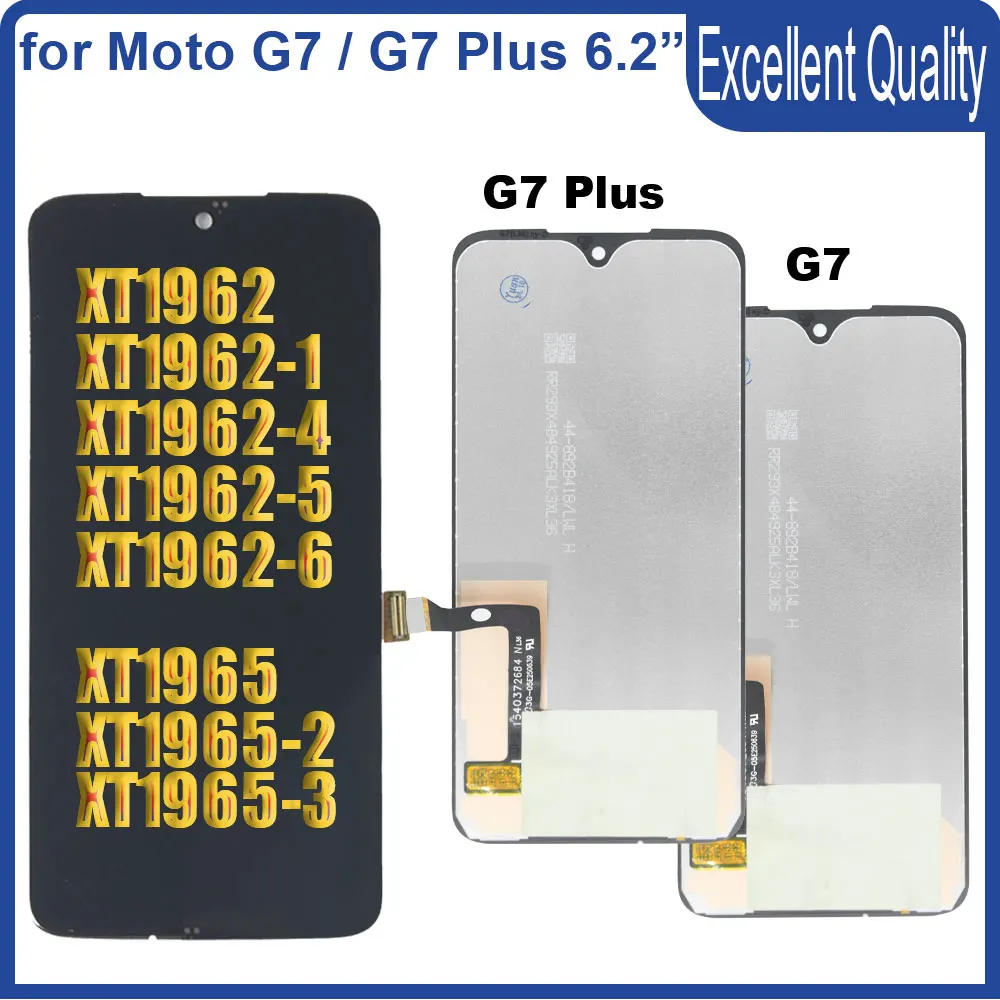 New Tested LCD for Motorola Moto G7 XT1962 LCD Display Touch Screen Digitizer Assembly Replacement for Moto G7 Plus LCD Display
