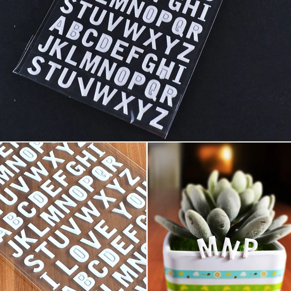 

6pcs Foam Alphabet Stickers Colorful Letter Decorative Diy Kids Learning Craft Supplies For Home School Scrapbooking Wall Art