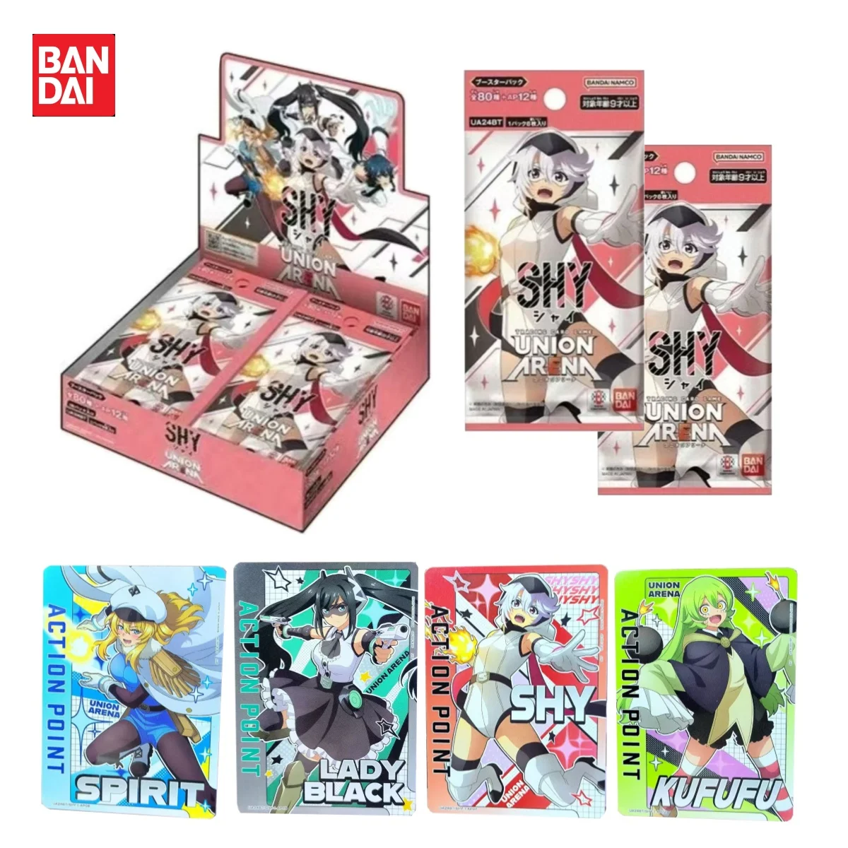 Bandai Genuine Union Arena Trading Card Game Expansion Pack Shy Hero UA24BT Anime Peripheral Collection Card Kids Toys and Gifts