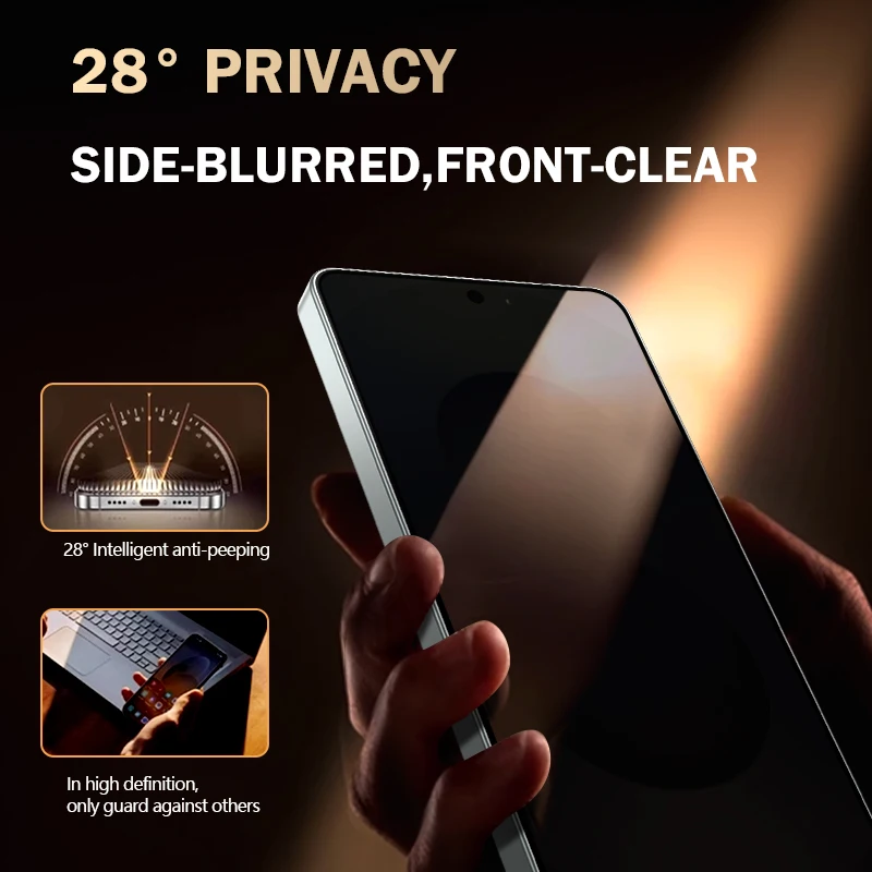 

For Samsung Galaxy S24 S25 S26 Ultra S24 S25 FE 2pcs LeReach CF VistaGuard Privacy HD Clear View Tempered Glass Screen Protector