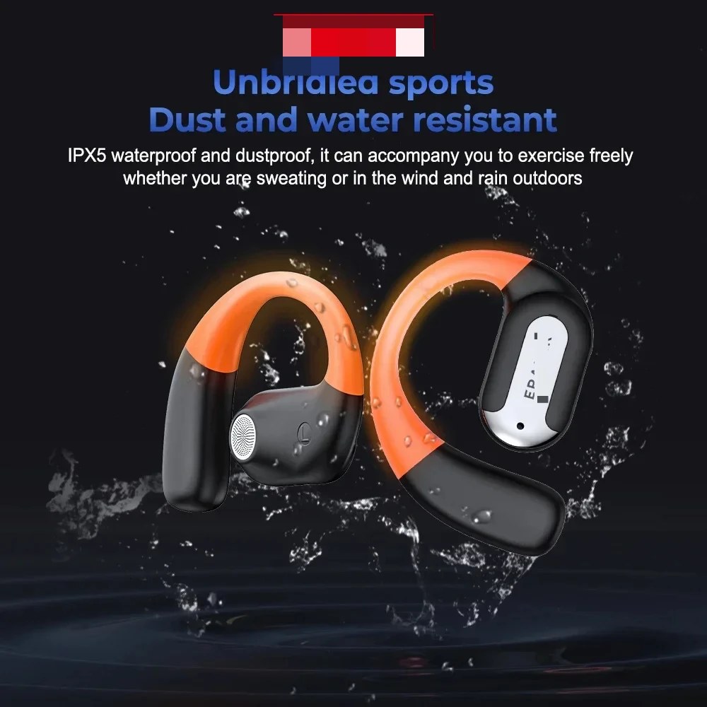 ERAZER XF32 سماعات بلوتوث V5.4 سماعات أذن مترجم AI سماعات أذن قوية للأذن OWS سماعات رأس لاسلكية رياضية خطافات ميكروفون مفتوح الأذن #3