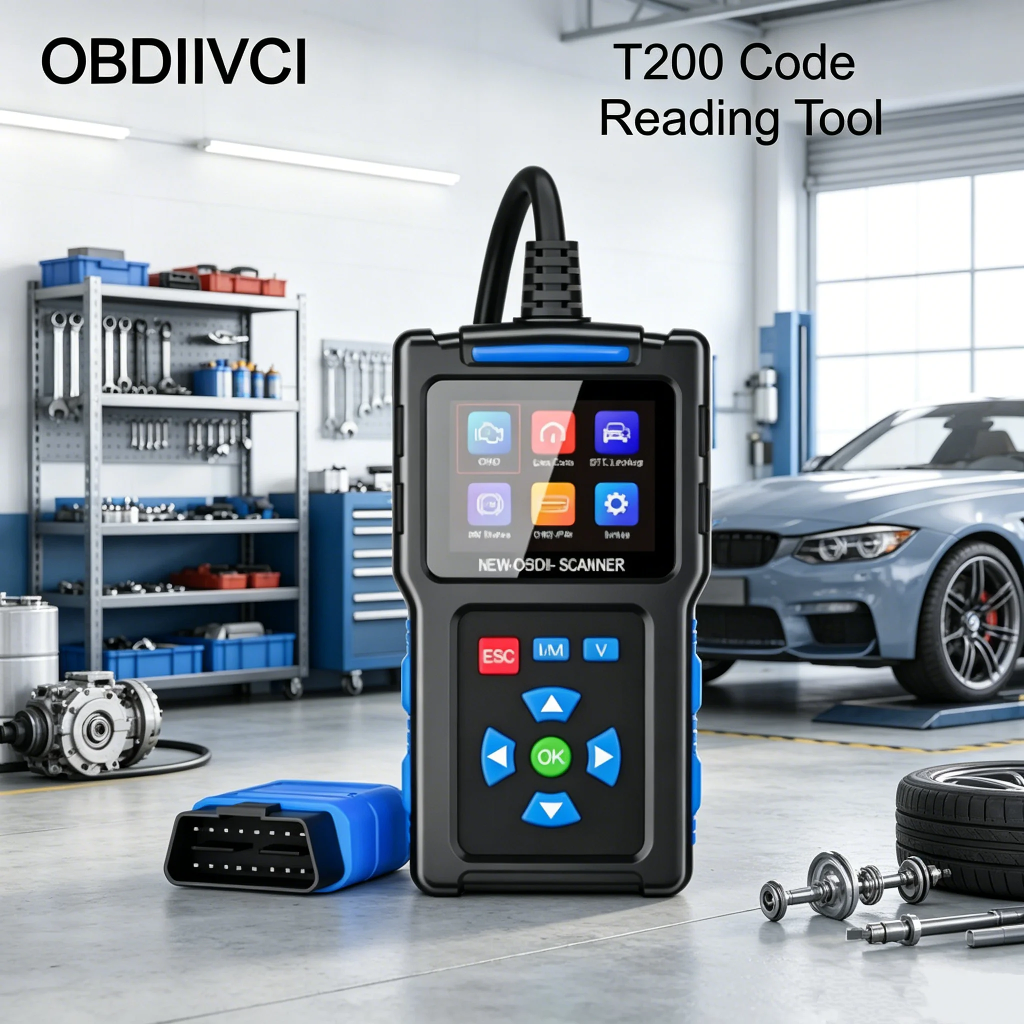 T200 Car Scanner OBD2 Code Reader Fault Digital Display Automobile Diagnostic Tools Engine Analyzer I/M Ready Tester