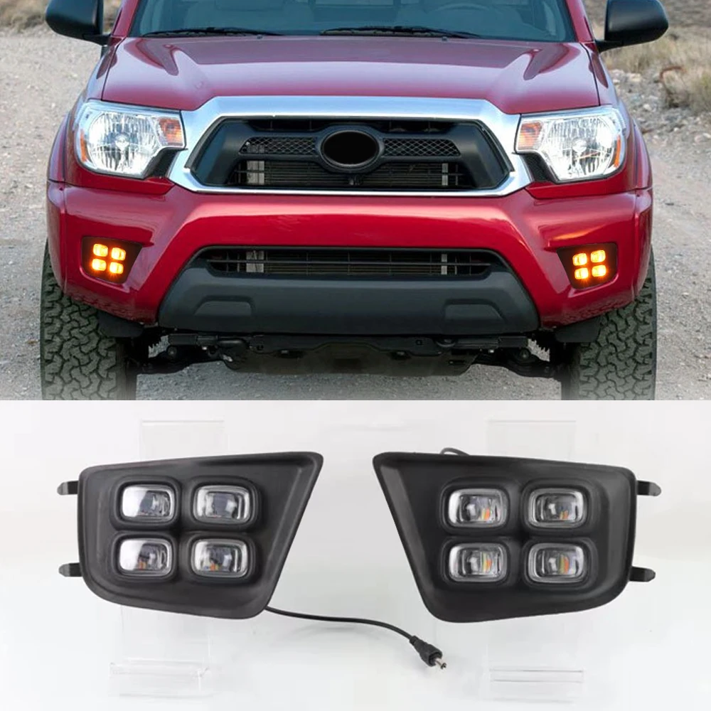 

Daytime Running Light Driving Turn Signal Lamp for Toyota Tacoma 2012 2013 2014 2015 Headlight DRL Automobile Modification Kit