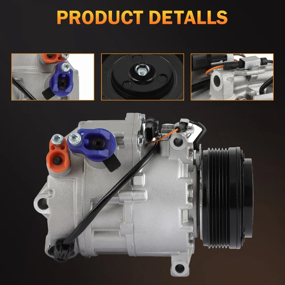 

OE#64529185142,2022212AM Air Conditioner AC Compressor Compatible with BMW X5 2007-2010, X3 2008-2010, X6 2008-2010, L6 3.0L