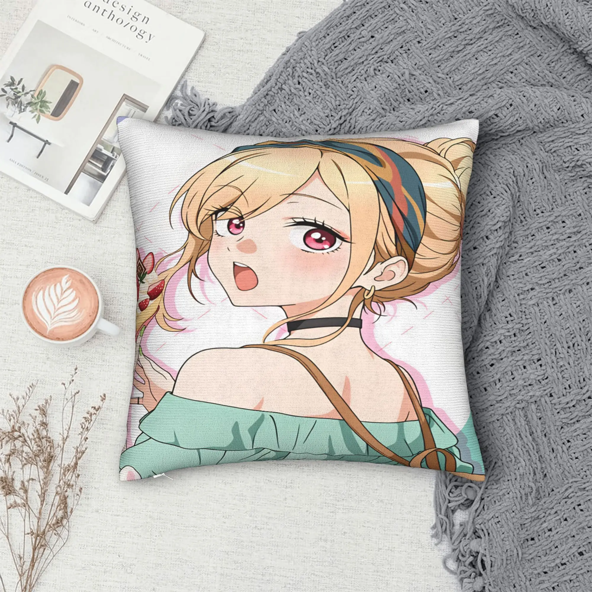 Marin Kitagawa Pillow Case Japan Anime  Fashion Pillow Cover Comfy Pillowcases For Sofa Home Decoration