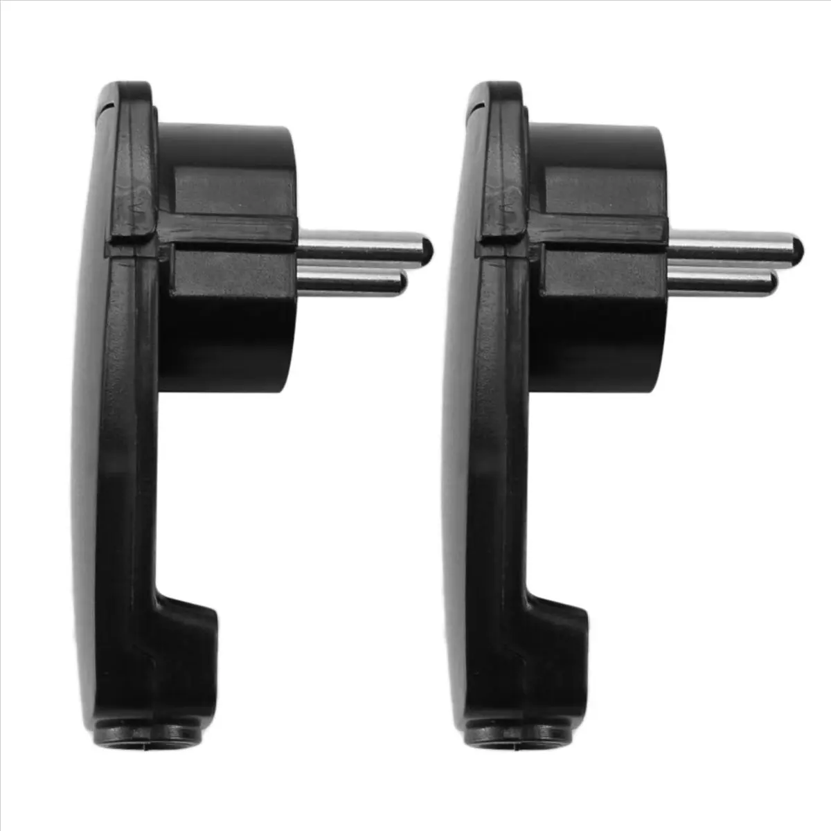 A50U 2pcs Black Schuko Angled Plug Flat, Schuko Flat Plug 250 V (16 A), Schuko Plug, Schuko Plug Flat, Eu Plug