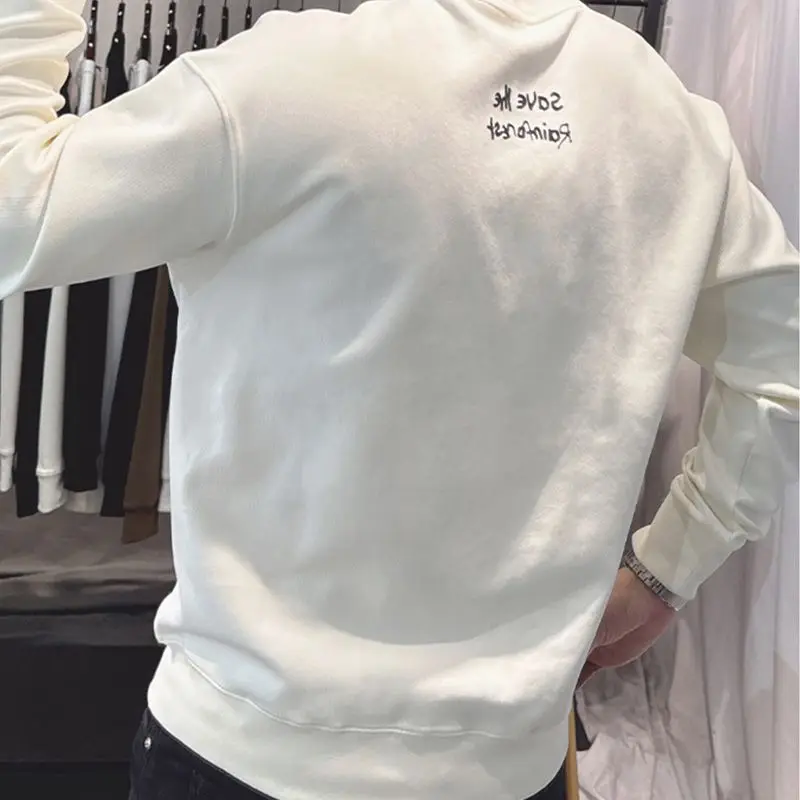 الخريف النمط الأمريكي مقنعين البلوز الرجال الكتابة على الجدران طباعة عادية كم طويل الأعلى