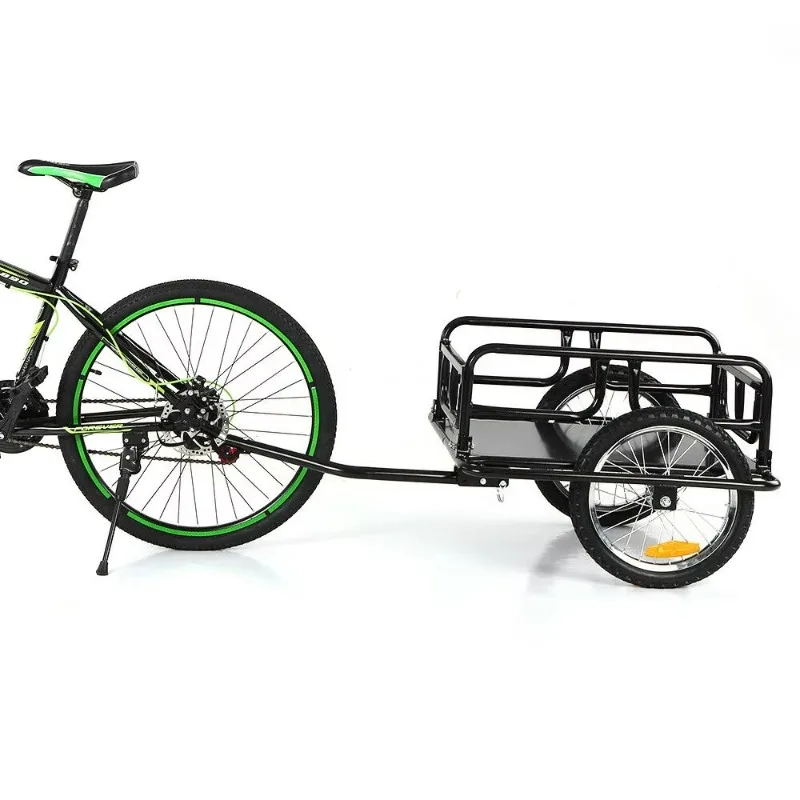 Foldable bicycle trailers, bicycle vans for baggage transportation in camping tents