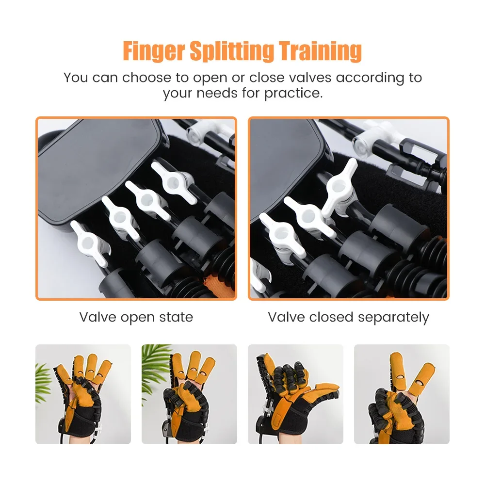 Homeuse Rehabilitation Robot Gloves Stroke Hemiplegia Training Equipment Hand Pneumatic Function Mechanical Finger Recovery