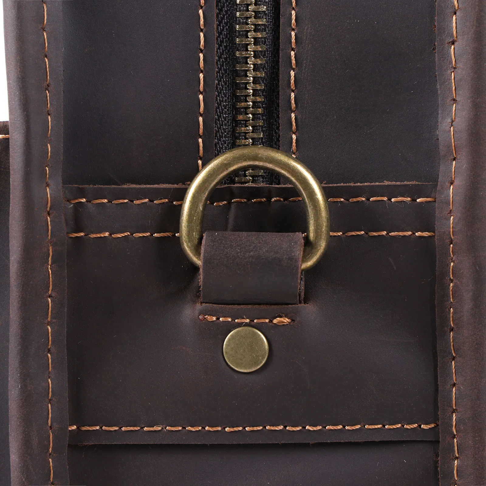 S.WORKER Klassische Aktentasche aus echtem Leder für 15"-Laptops für Herren | Handtasche aus Vollnarbenleder, Umhängetasche für Herren, Büro, Business – Detail 17